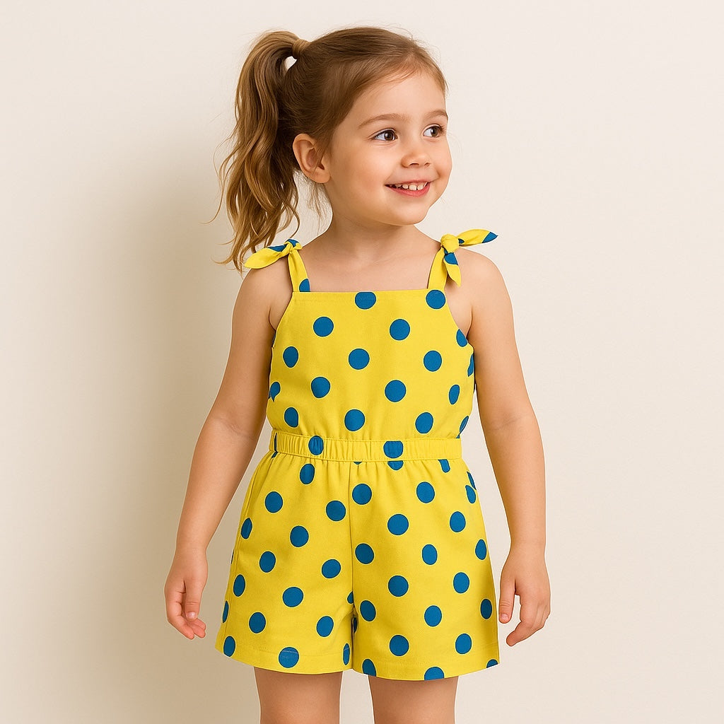 Polka yellow frock