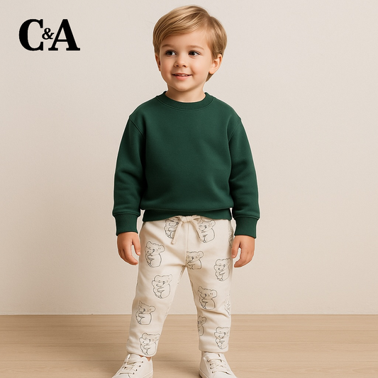 KOALA PRINT ALLOVER OFFWHITE TROUSER