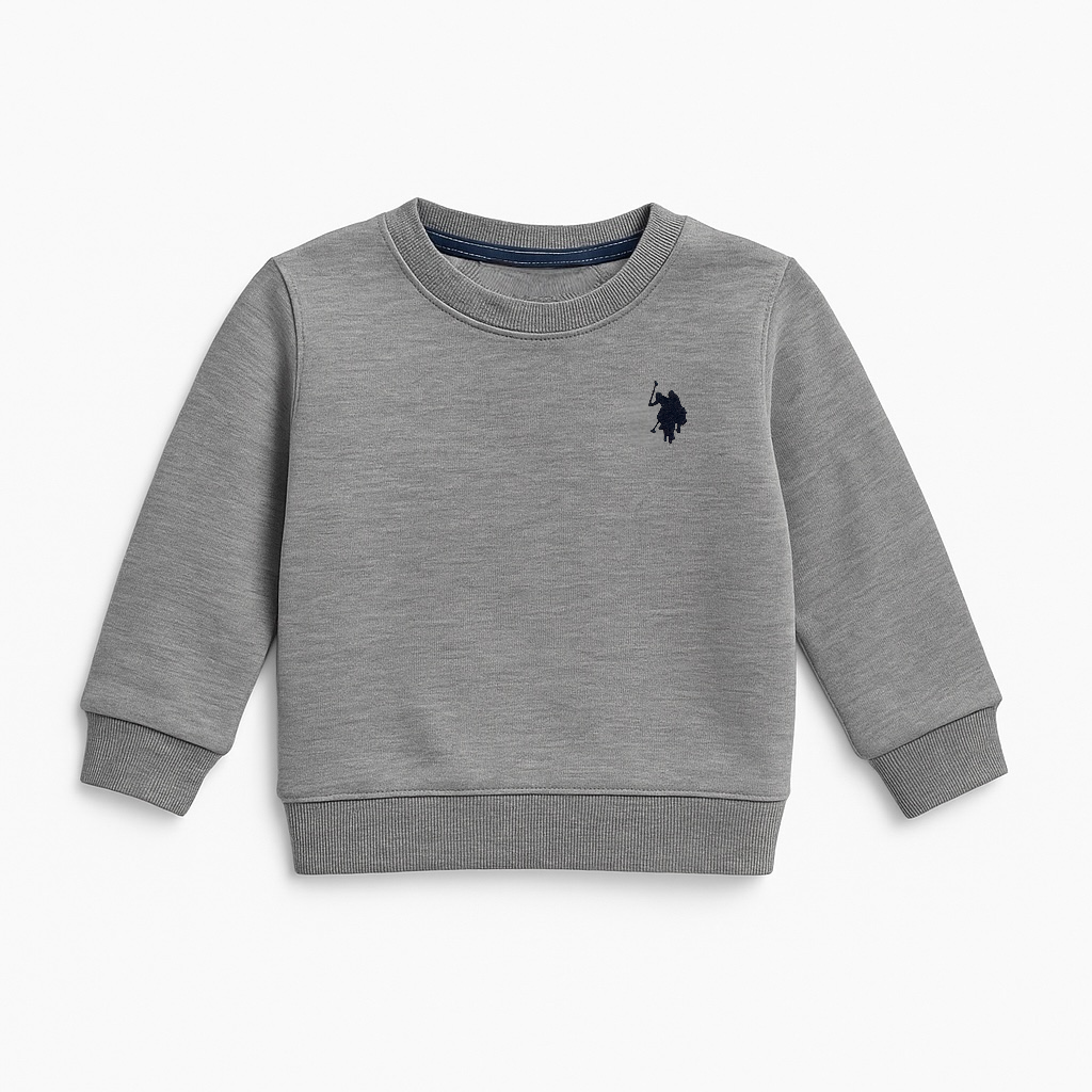POLO POCKET PATCH GREY SWEATSHIRT
