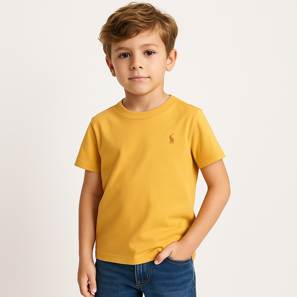 Embroidery light yellow t-shirt