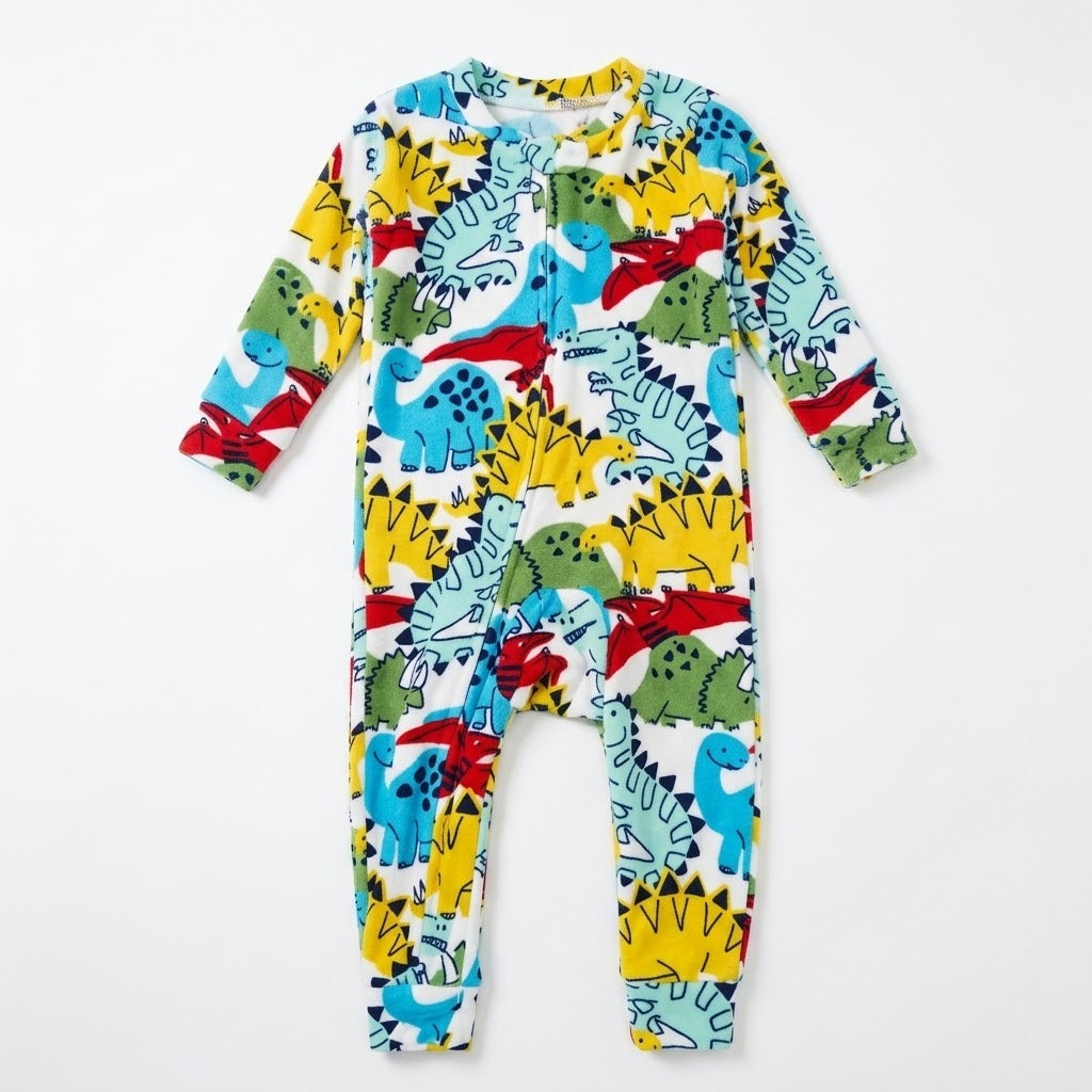 DINO VELVET FABRIC ROMPER