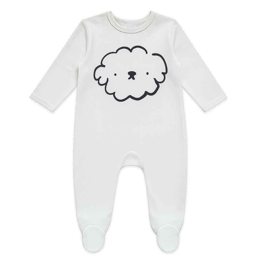 PUPPY PRINT WHITE ROMPER