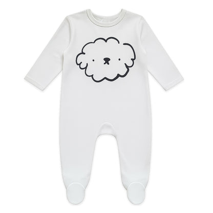 PUPPY PRINT WHITE ROMPER
