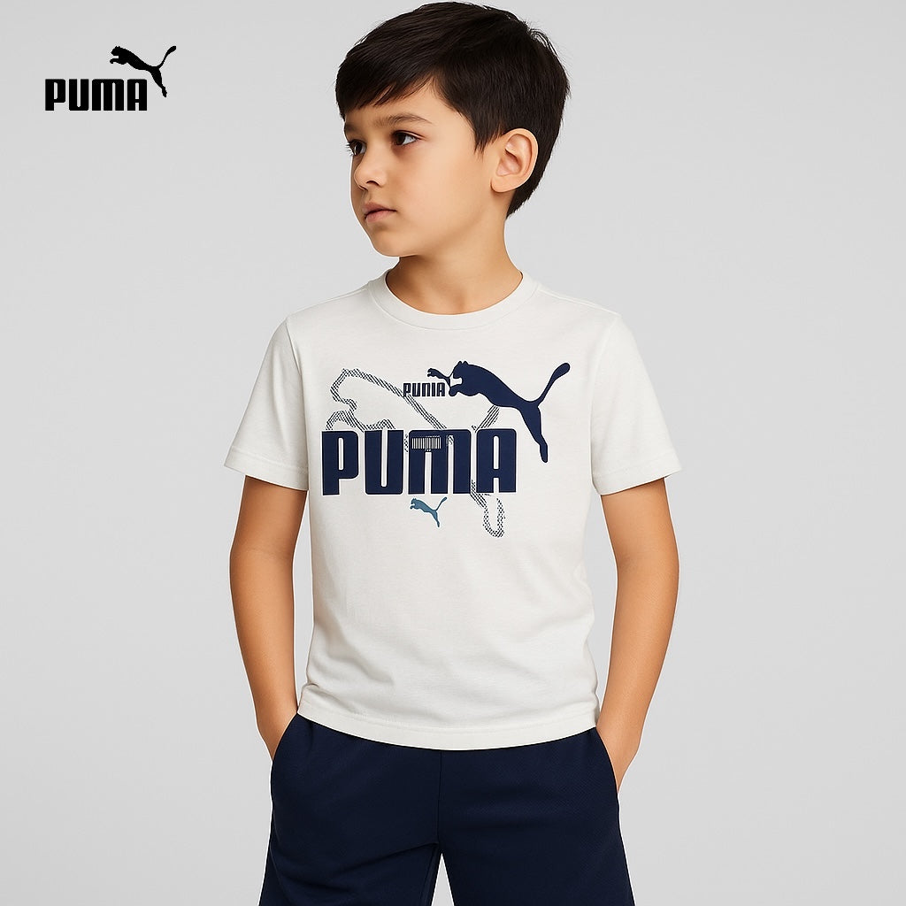 P PRINTED OFF WHITE T-SHIRT