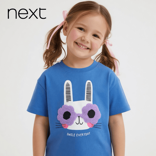 APPLIQUE BLUE T-SHIRT