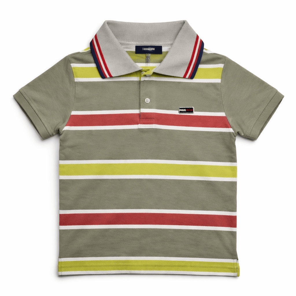 GREEN STRIPE POLO SHIRT