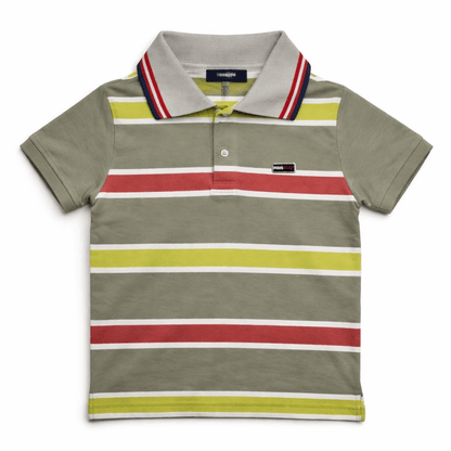 GREEN STRIPE POLO SHIRT
