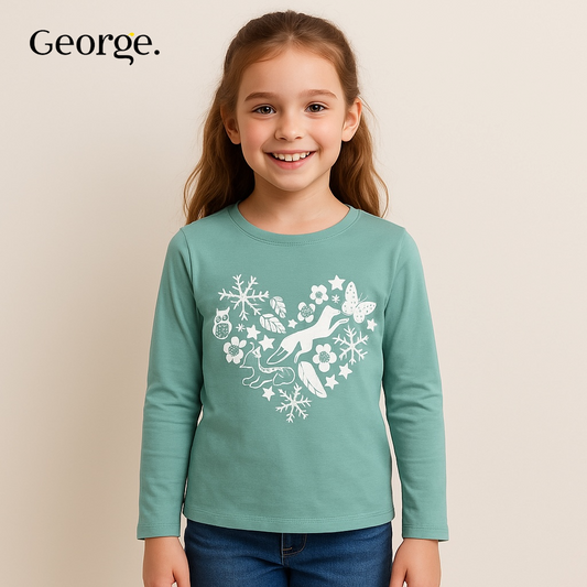 FLORAL LIGHT GREEN T-SHIRT