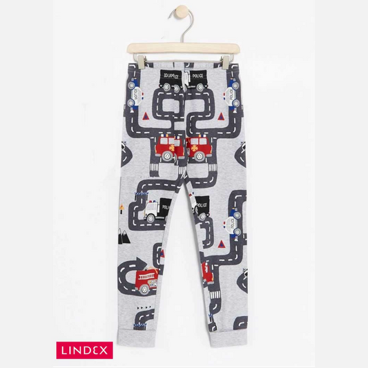 Traffic print light weight trouser