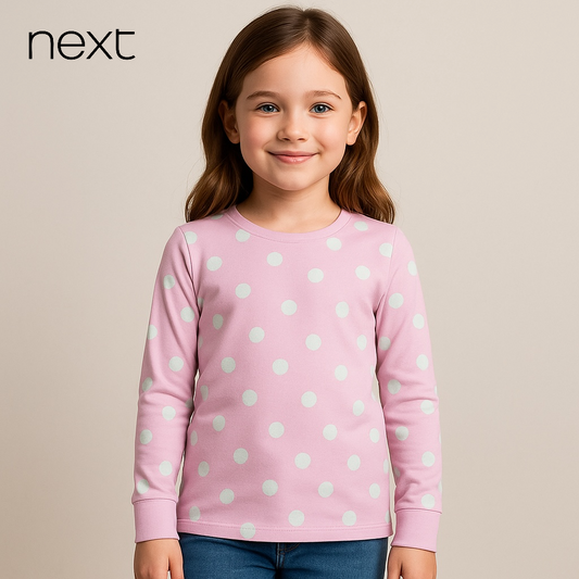POLKA BABY PINK T-SHIRT