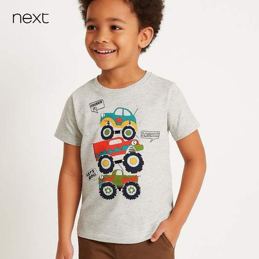 Monster truck embroidery t-shirt