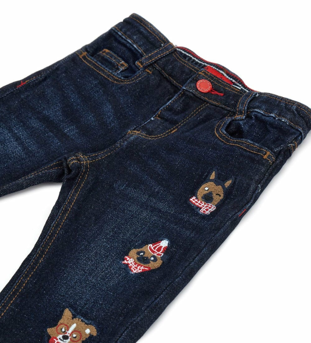 Embroidery denim pant