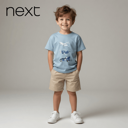 AEROPLANE PRINT LIGHT BLUE T-SHIRT