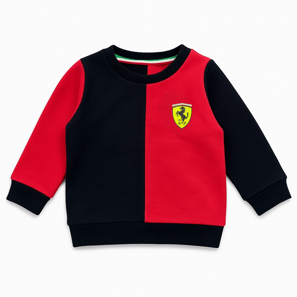 TWO SHADE BLACK AND RED SWEATSHIRT