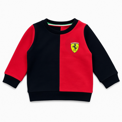 TWO SHADE BLACK AND RED SWEATSHIRT