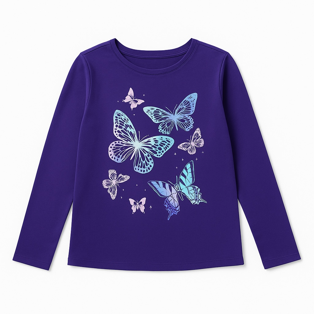 BUTTERFLY PURPLE T-SHIRT