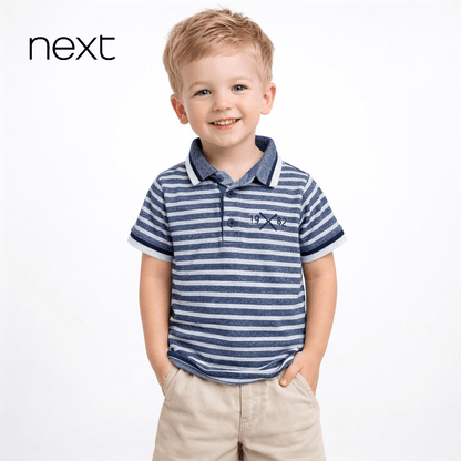 STRIPE HEATHER POLO SHIRT