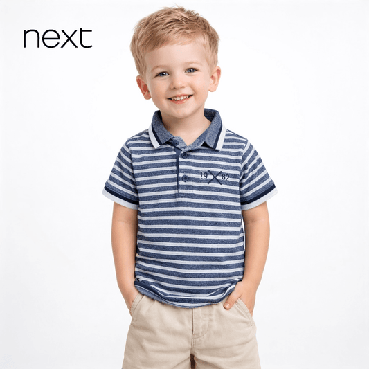 STRIPE HEATHER POLO SHIRT