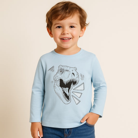 Light blue dino t-shirt