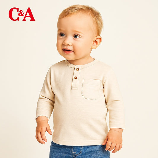 BUTTON DOWN T-SHIRT LIGHT BROWN