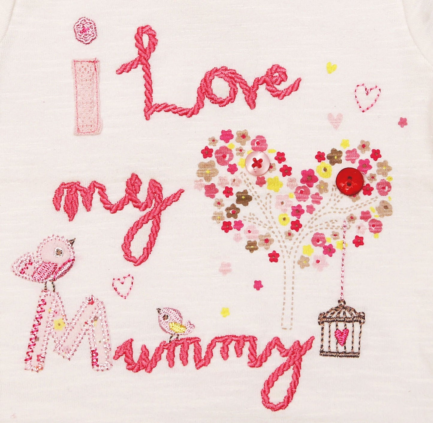 I LOVE MY MUMMY EMBROIDERY T-SHIRT