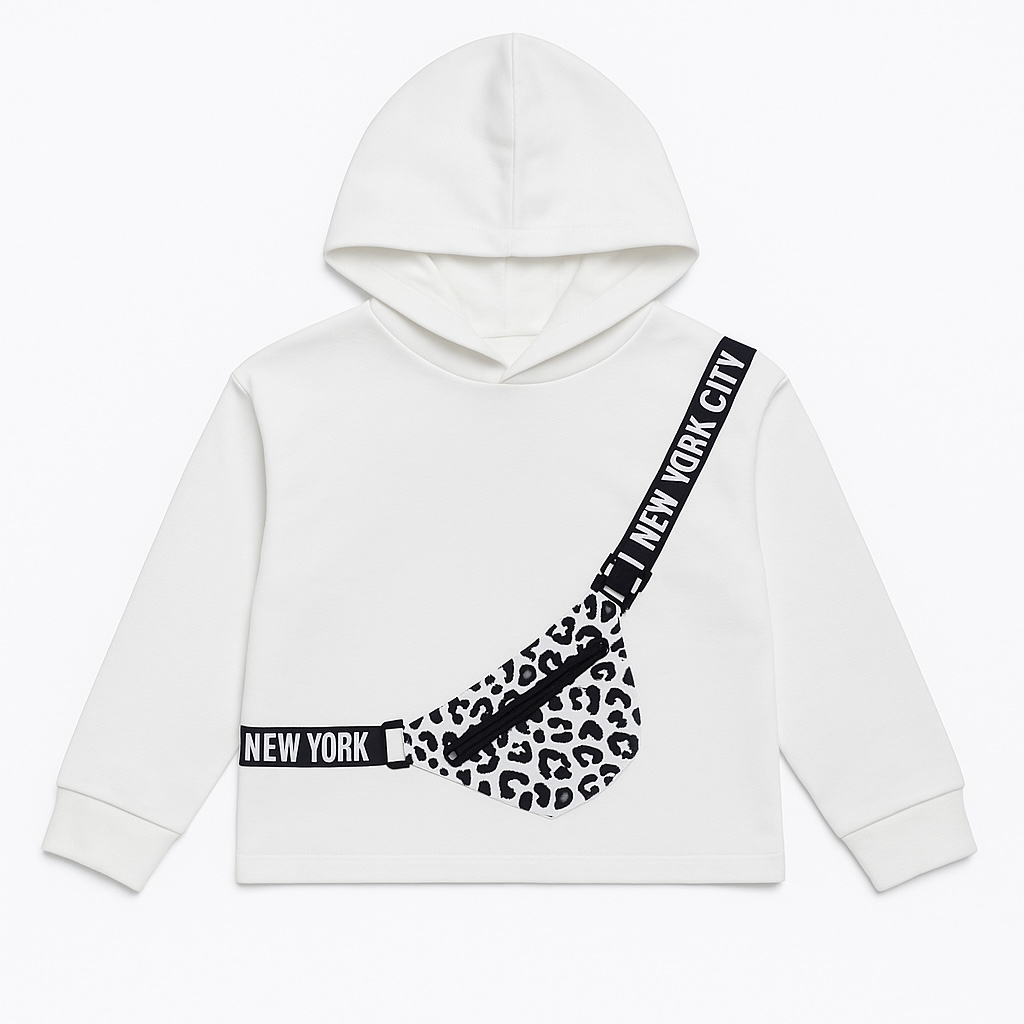 CROSS BODY BAG FASHION HOOD WHITE