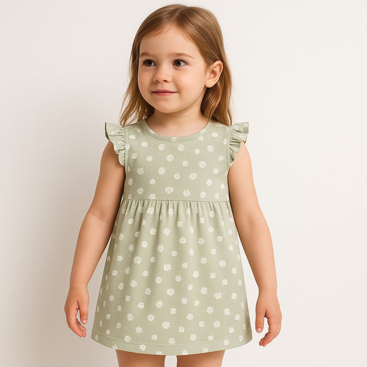 Floral light green frock