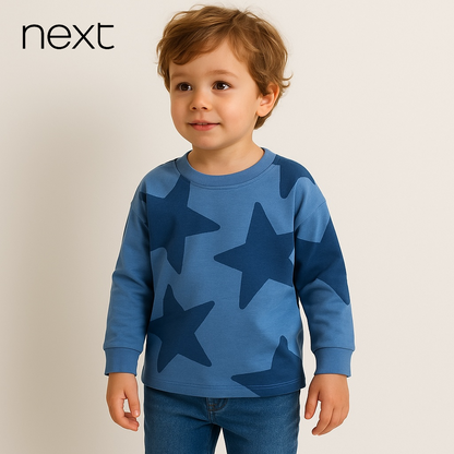 STARS ALLOVER BLUE T-SHIRT