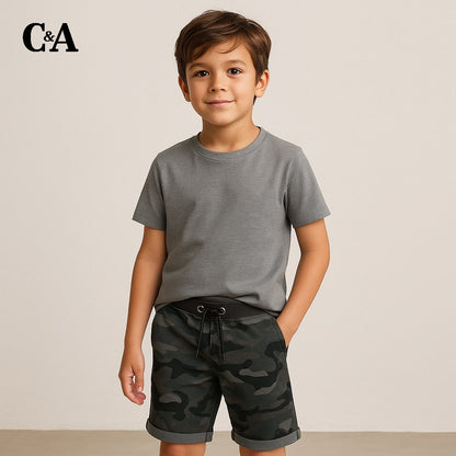 CAMOUFLAGE GREY TERRY SHORTS