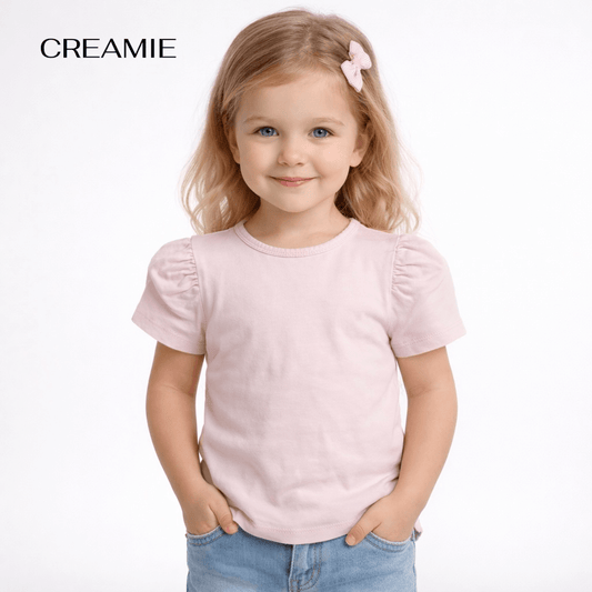 BABY PINK SLEEVES STYLE T-SHIRT