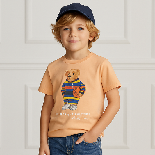 Printed bear light yellow t-shirt