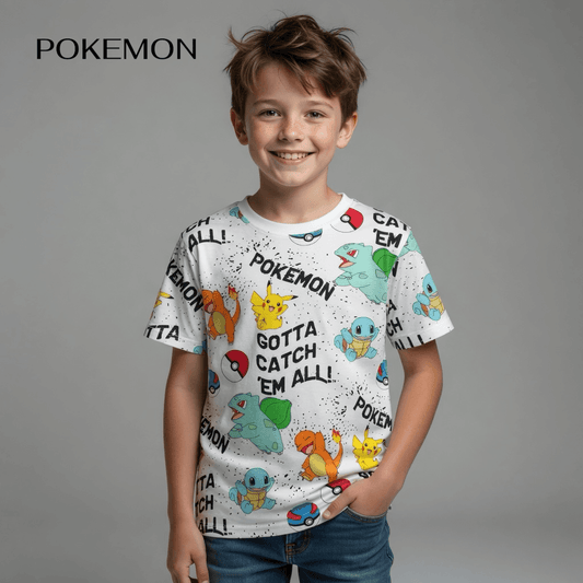 POKEMON OVERALL PRINT T-SHIRT