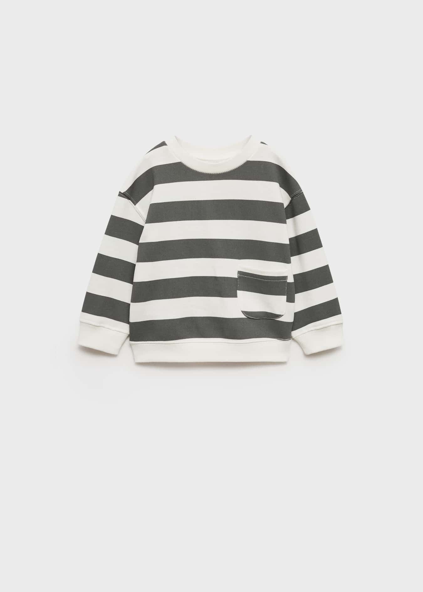 OFFWHITE GREYISH GREEN STRIPE SWEATSHIRT