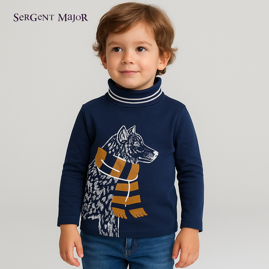 WOLF PRINT HIGH NECK