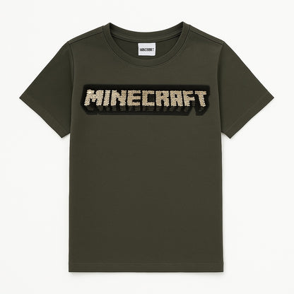 Minecraft sequence army green t-shirt