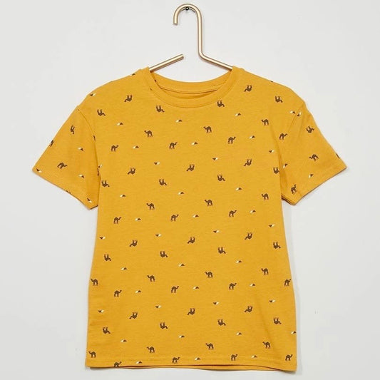 Camel print t-shirt