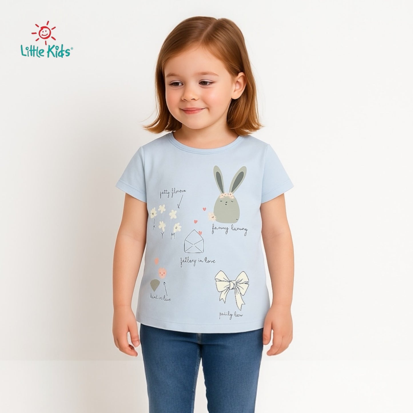 Funny bunny light blue t-shirt