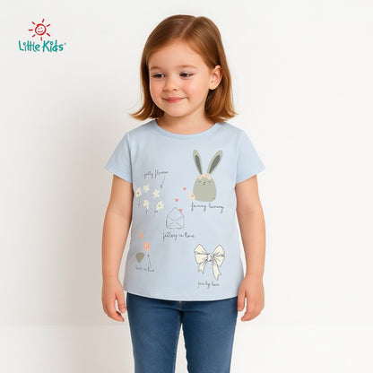 Funny bunny light blue t-shirt