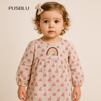 RAINBOW EMBROIDERY FROCK