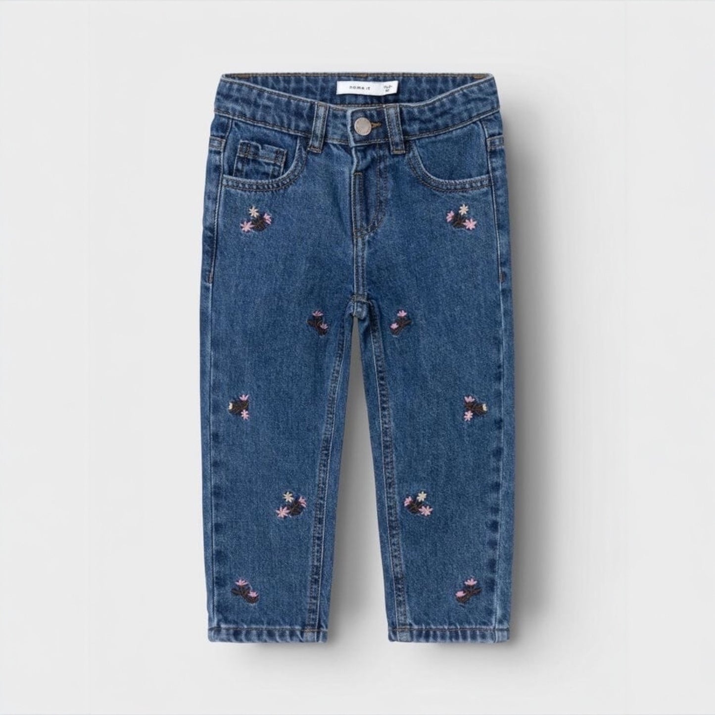 FLOWER EMBROIDERY DENIM PANT