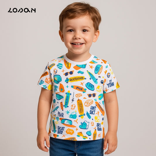 Skate board colorful t-shirt
