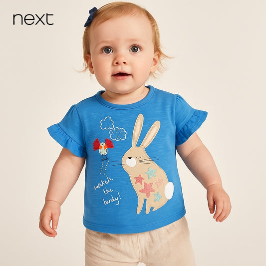 N rabbit applique t-shirt