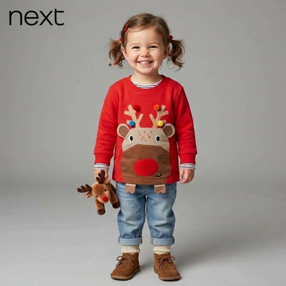 RED APPLIQUE T-SHIRT