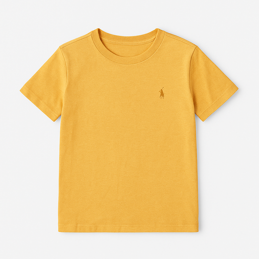 Embroidery light yellow t-shirt
