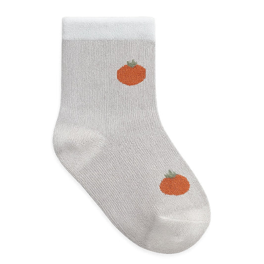 FRUIT PRINT LIGHT BROWN SOCKS