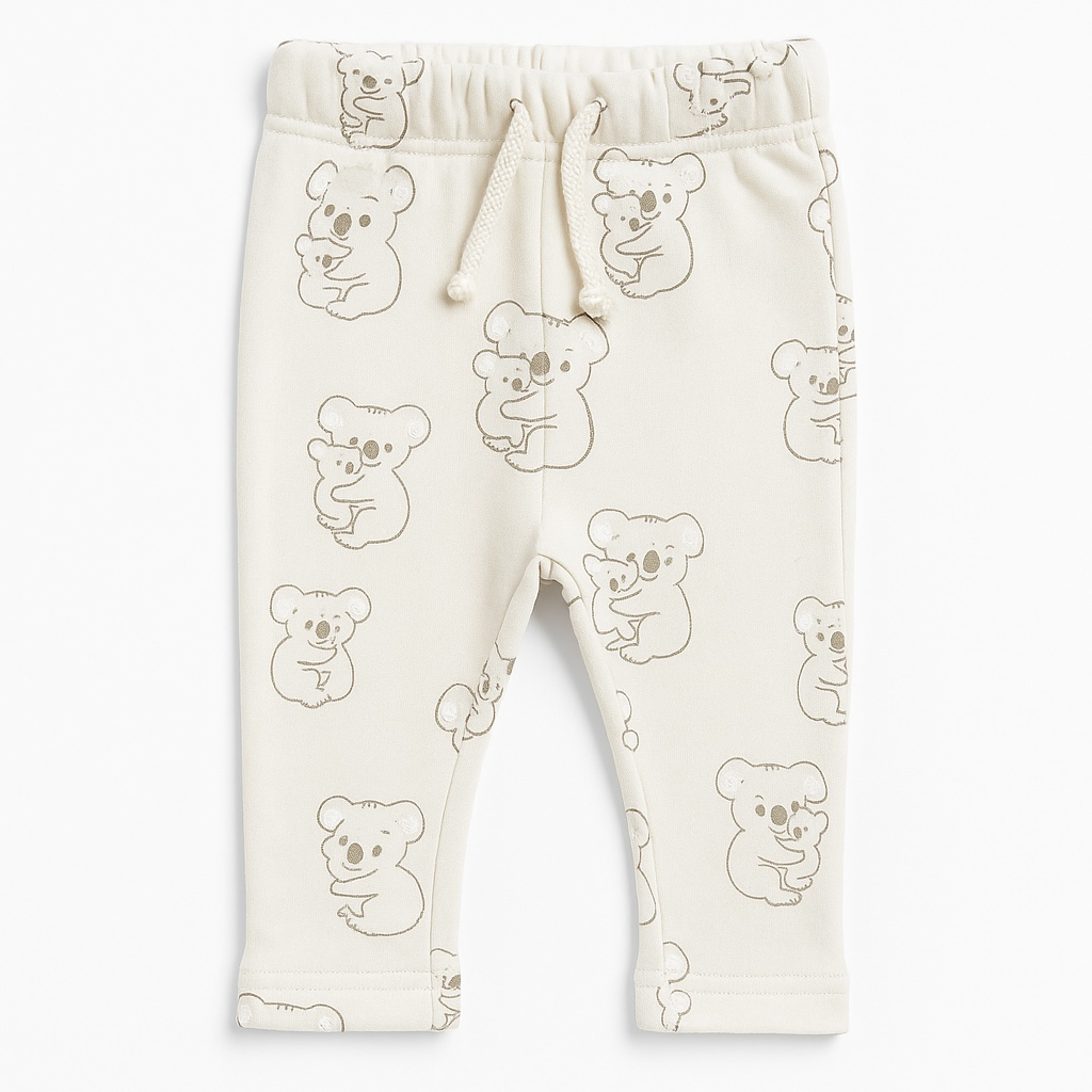 KOALA PRINT ALLOVER OFFWHITE TROUSER