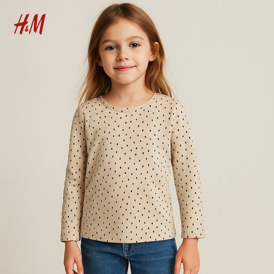 DOTTED LONG SLEEVE T-SHIRT