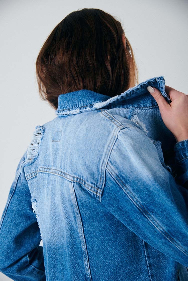 LADIES LONG DENIM JACKET