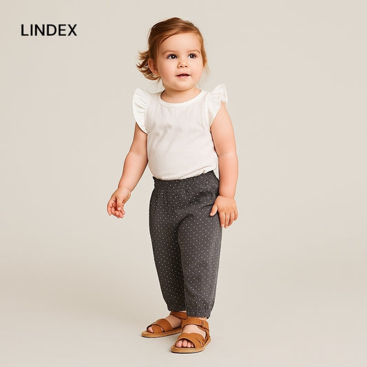 Polka dots light weight cotton trouser