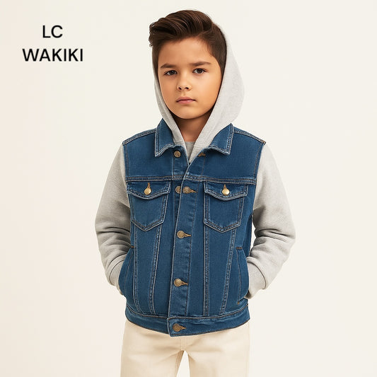 DENIM HOODED JACKET